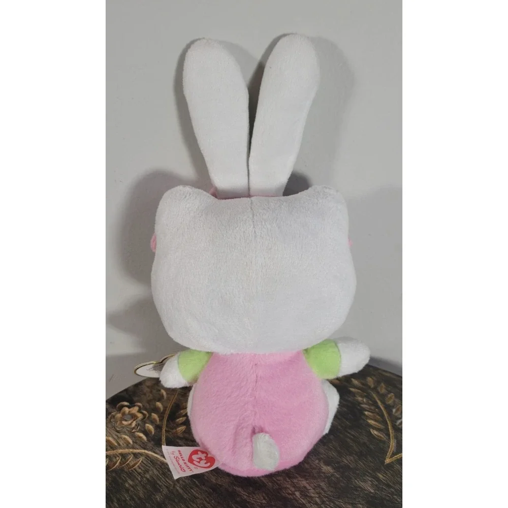 TY Sanrio Hello Kitty Rabbit Bunny Ears Plush 9" Easter‎ Bunny Pink Green - Picture 2 of 5